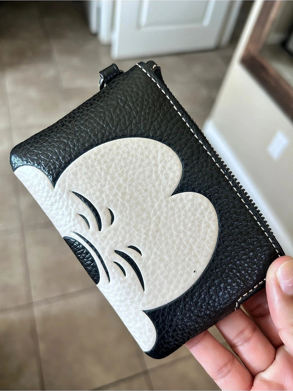 Disney x Coach Slim ID Card Case/wristlet With Mickey Mouse